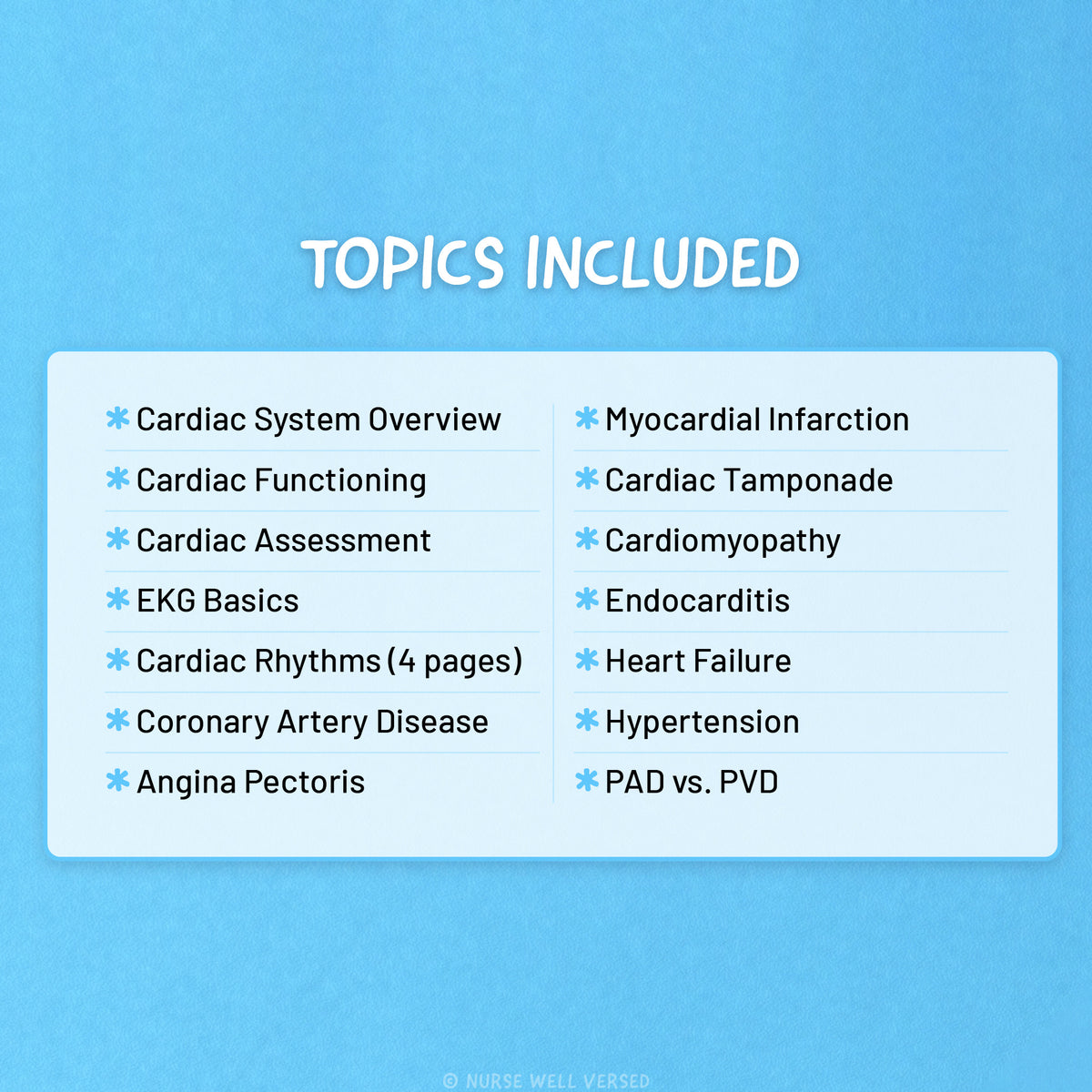 Cardiac Study Guide | E-Book