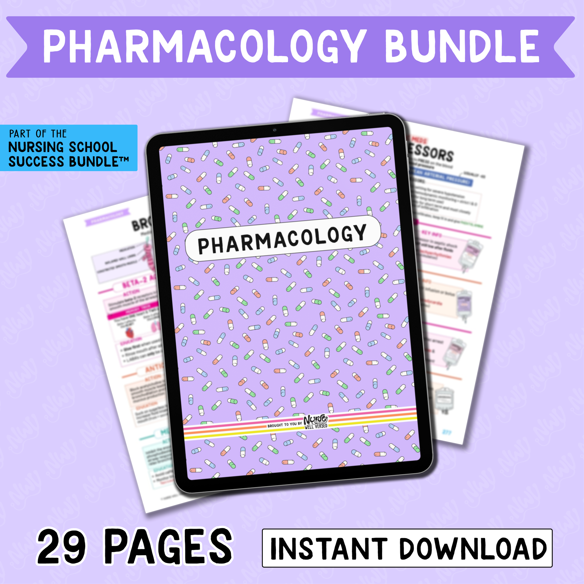 Pharmacology Bundle – Nurse Well Versed